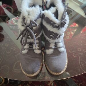 Cozy Gray Kids Boots